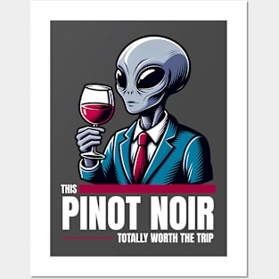 Worth the Trip - Alien with Wine Posters and Art